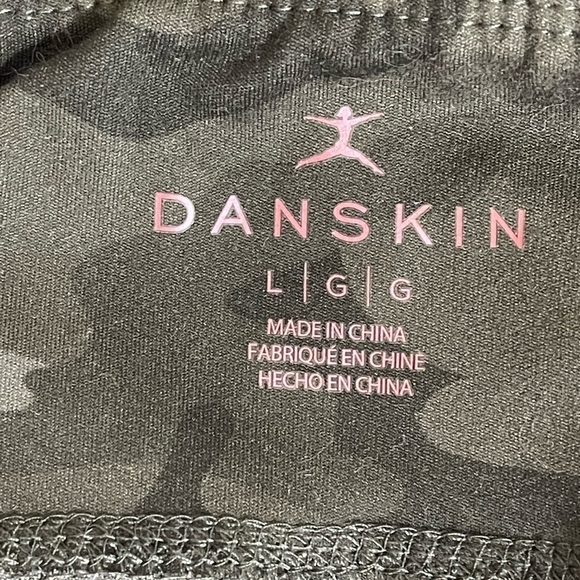Danskin pink label sz lg compression leggings in shades of green newer - Picture 12 of 13